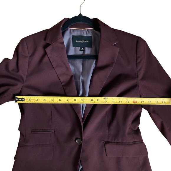 Banana Republic Blazer Burgundy Office Siren Business Casual Size 4 Small - Picture 15 of 15